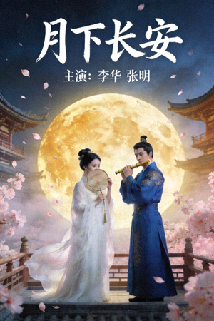 古装爱情剧《月下长安》高清海报，主演：李华、张明